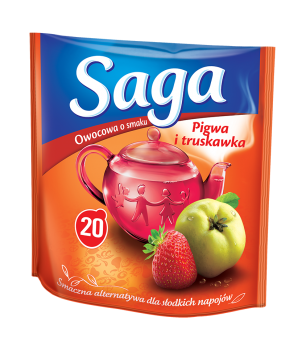 Früchte Tee mit Quitte-Erdbeer-Geschmack - Herbata pigwa i truskawkowa Saga 34g