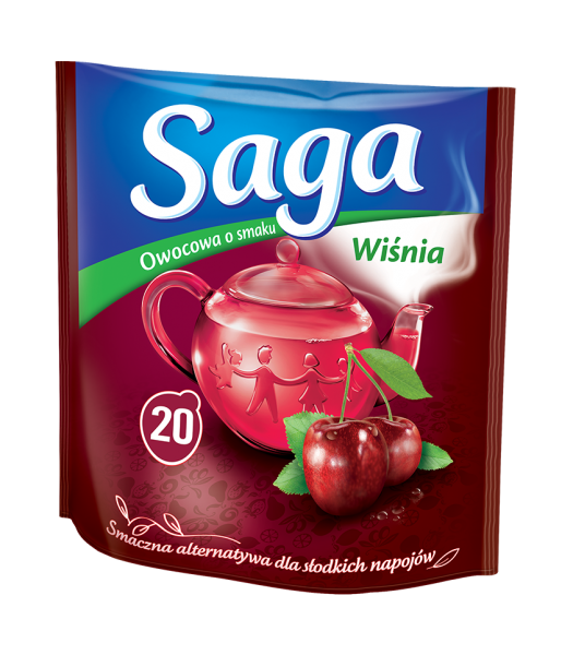 Früchte Tee mit Kirsch-Geschmack - Herbata wisniowa Saga 34g