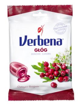Gefüllte Kräuterbonbons mit Weißdorn und Vitamin C - Nadziewane cukierki ziołowe z głogiem Verbena 60g